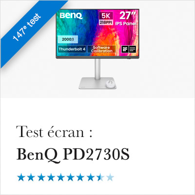 Test détaillé et mesures de l'écran BenQ PD2730S par Arnaud Frich