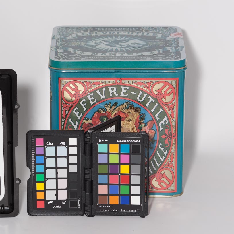 Prise de vue de la ColorChecker Passport en studio