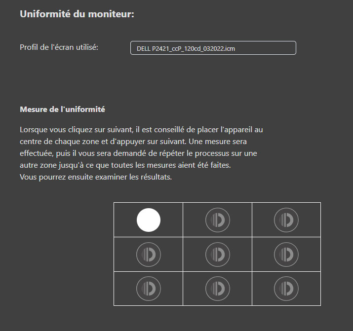 Mesure de l'uniformité de votre dalle avec Calibrite Profiler