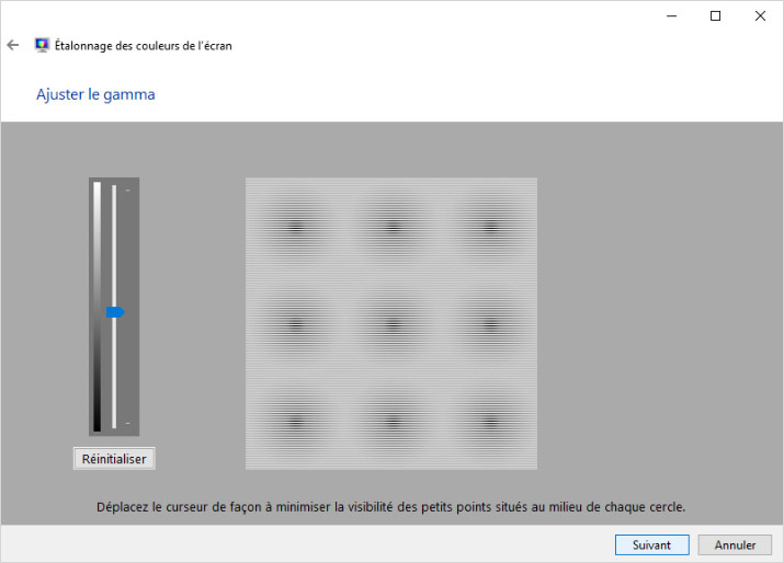 Ajuster le gamma d'un écran sans sonde sous Windows 10