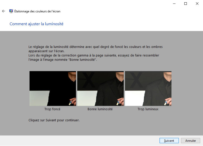Réglage de la luminosité d'un écran sans sonde sous Windows 10