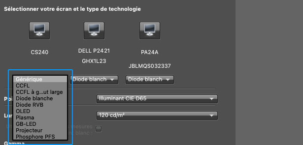 Technologies de rétroéclairage de dalle dans ccProfiler