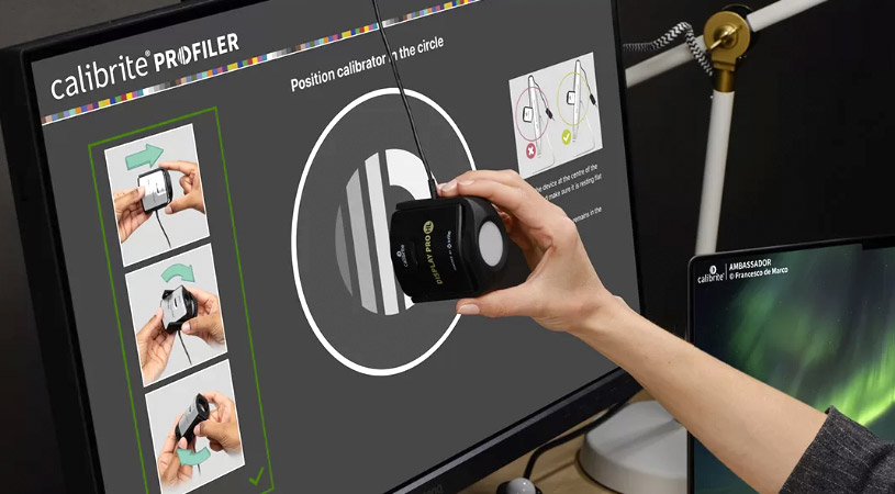 Calibration d'écran de bureau ou portable avec une sonde de calibration