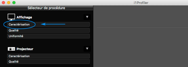 Mode caractérisation en mode avancé dans i1Profiler