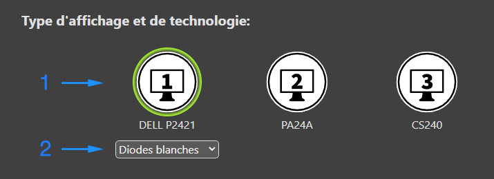 Choisir son écran à calibrer dans i1Profiler