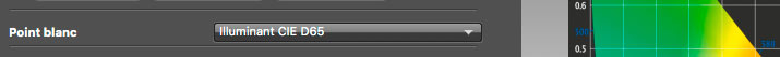 Choix du point blanc (l'illuminant) dans i1Profiler