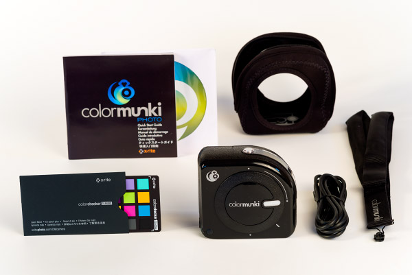 Contenu du coffret Colormunki Photo