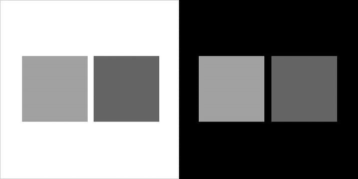 Différence de perception de l'oeil selon l'environnement lumineux