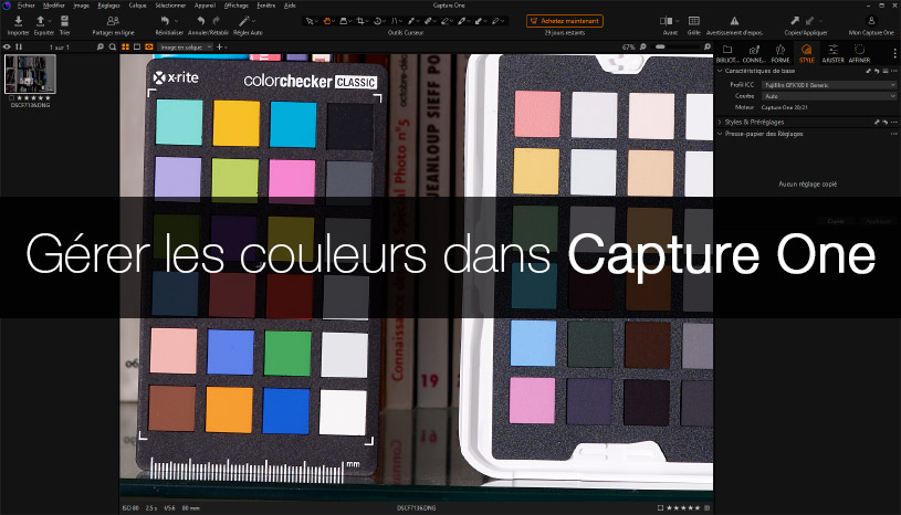 Gérer les couleurs dans Capture one