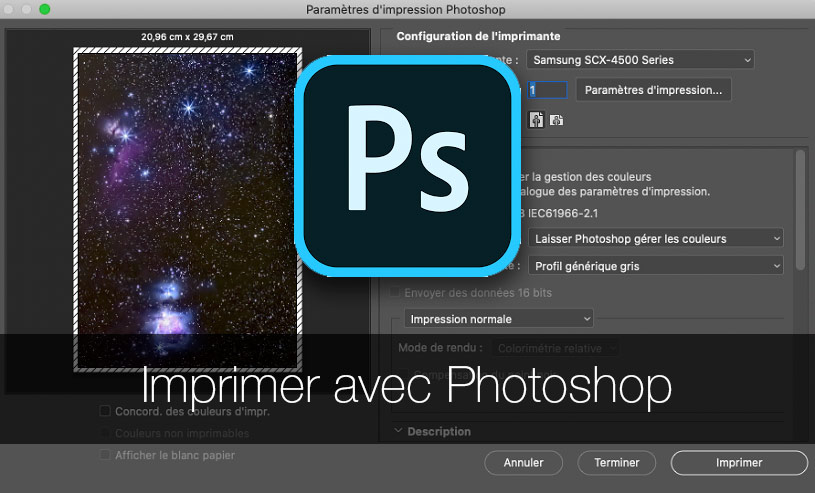 Imprimer avec Photoshop CC