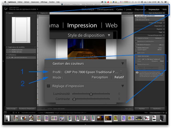 Gestion des couleurs à l'impression dans Lightroom Gestion des couleurs à l'impression dans Lightroom