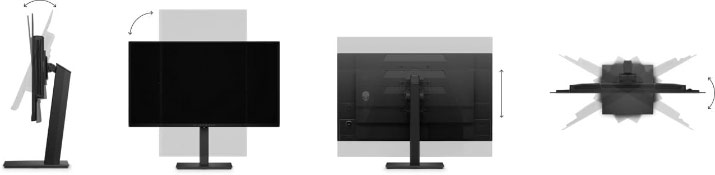 L'ergonomie du Alienware AW2726DM
