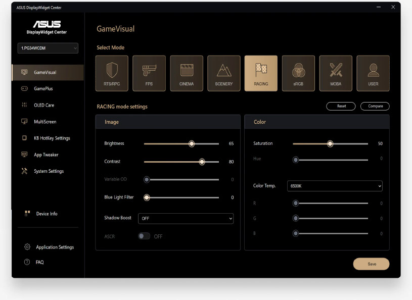 Asus DisplayWidget Center