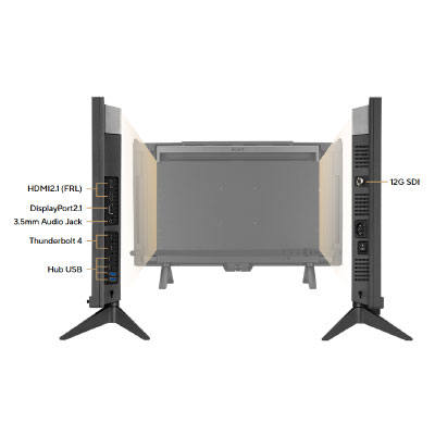 Connectiques de l'écran Asus PA27USD