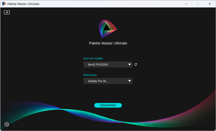 Palette Master Ultimate de BenQ pour calibrer le BenQ PD3226G