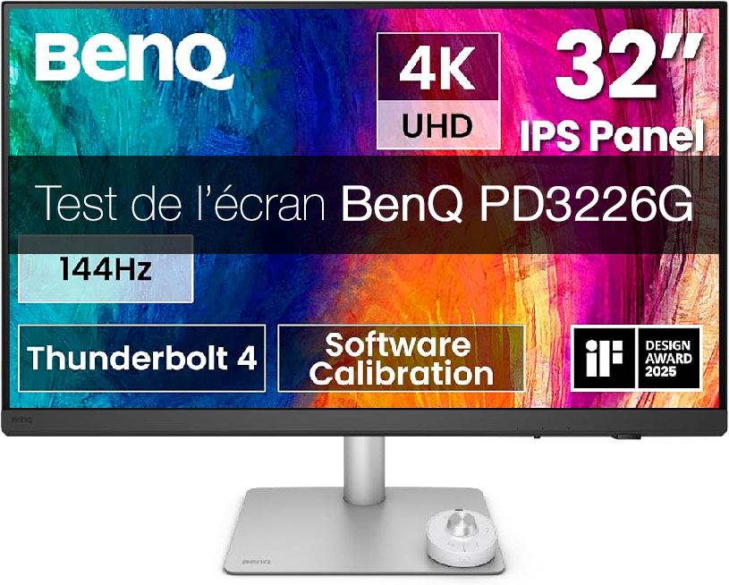 Test détaillé et mesures de l'écran BenQ PD3226G par Arnaud Frich