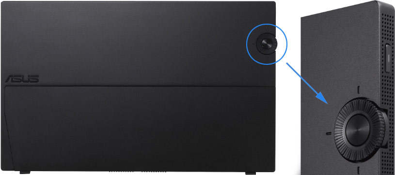 Dial de réglages de l'Asus PA148CTV Dial de réglages de l'Asus PA148CTV