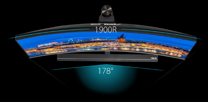 Courbure R1900 de l'écran Asus PA34VC