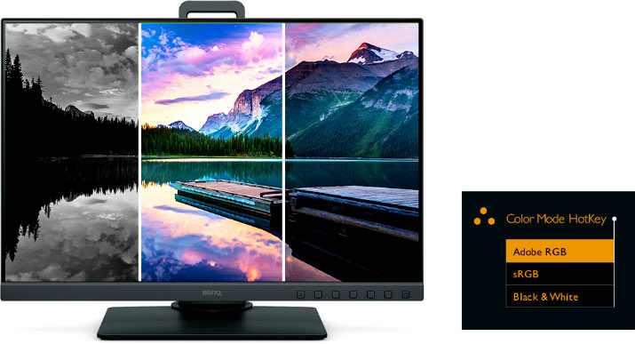 Les trois modes couleurs du BenQ SW271