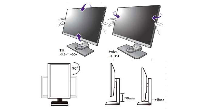 Ergonomie du BenQ SW2700PT