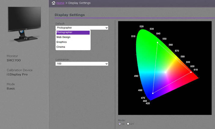 Écran BenQ SW2700PT et son logiciel de calibrage Palette Master ELement