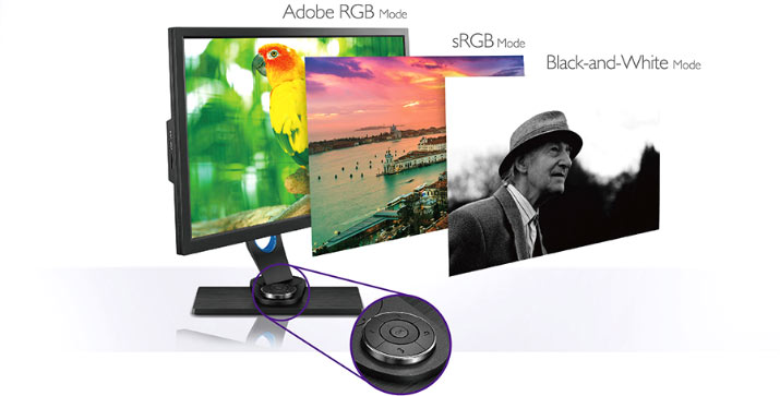 Les trois modes couleurs du BenQ SW271