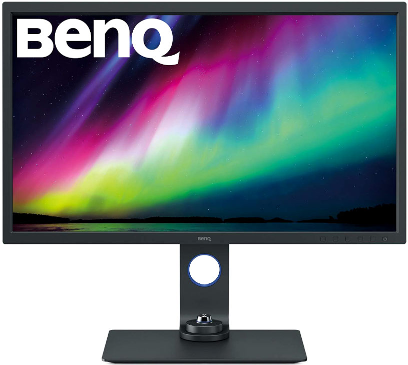 La dalle de l'écran BenQ SW321C et son Hotkey Puck G2