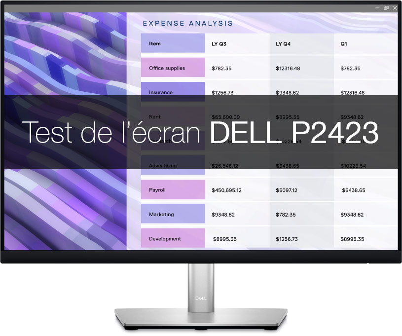 Test de l'écran DELL P2423