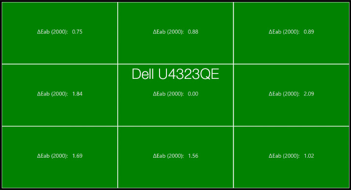 Uniformité du point blanc du DELL U4323QE
