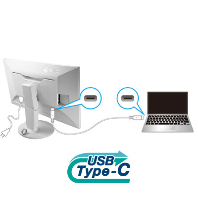 Connectique type USB-C de l'Eizo EV2780 