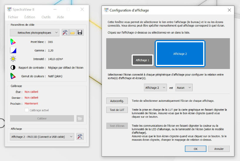 Logiciel NEc Spectraview II