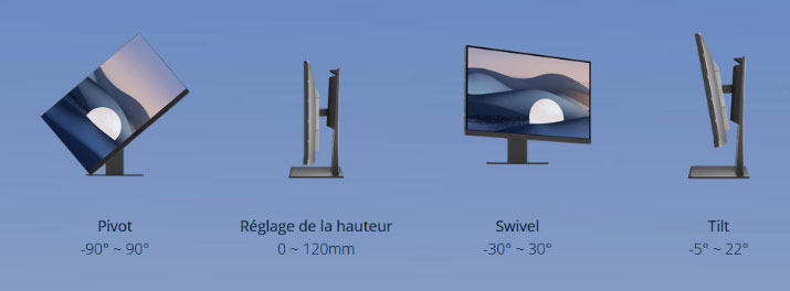 L'ergonomie du Viewsonic VP2788