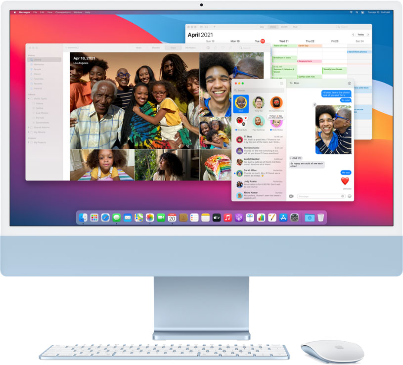 iMac 24 pouces + clavier + souris Apple