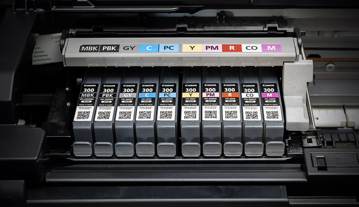 Chargement des cartouches de la Canon Pro-1100 Chargement des cartouches de la Canon Pro-1100