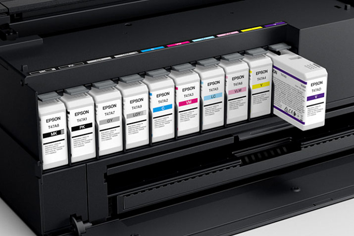 Les 10 cartouches d'encre de l'Epson SC-P700