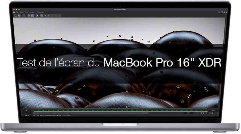 Test de l'écran du MacBook Pro 13 pouces Apple M1
