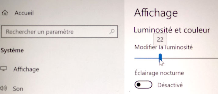 Paramètre d'affichage du Dell XPS 13 UHD Paramètre d'affichage du Dell XPS 13 UHD