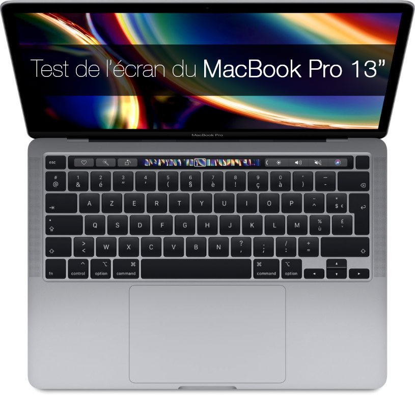 Test de l'écran du MacBook Pro 13 pouces Apple M1